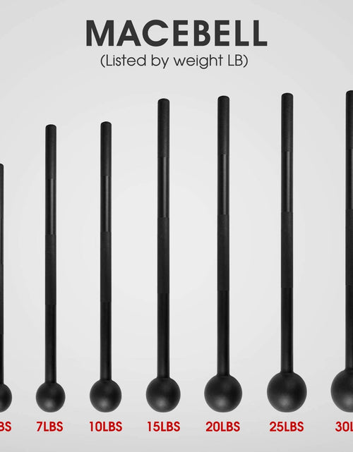 Load image into Gallery viewer, Steel Mace Bell for Strength Training, Support Full Body, Muscles, Shoulder, Grips &amp; Forearms Workouts, Stretching 5, 7, 10, 15, 20, 25, 30 LB for Woman &amp; Man
