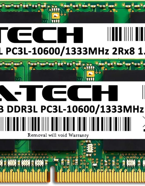 Load image into Gallery viewer, RAM 16GB Kit (2X8Gb) DDR3/DDR3L 1333 Mhz PC3L-10600 (PC3-10600) SODIMM - Laptop &amp; All-In-One Computer Memory - CL9 2Rx8 1.35V 204-Pin SO-DIMM Non-Ecc Unbuffered Upgrade Modules

