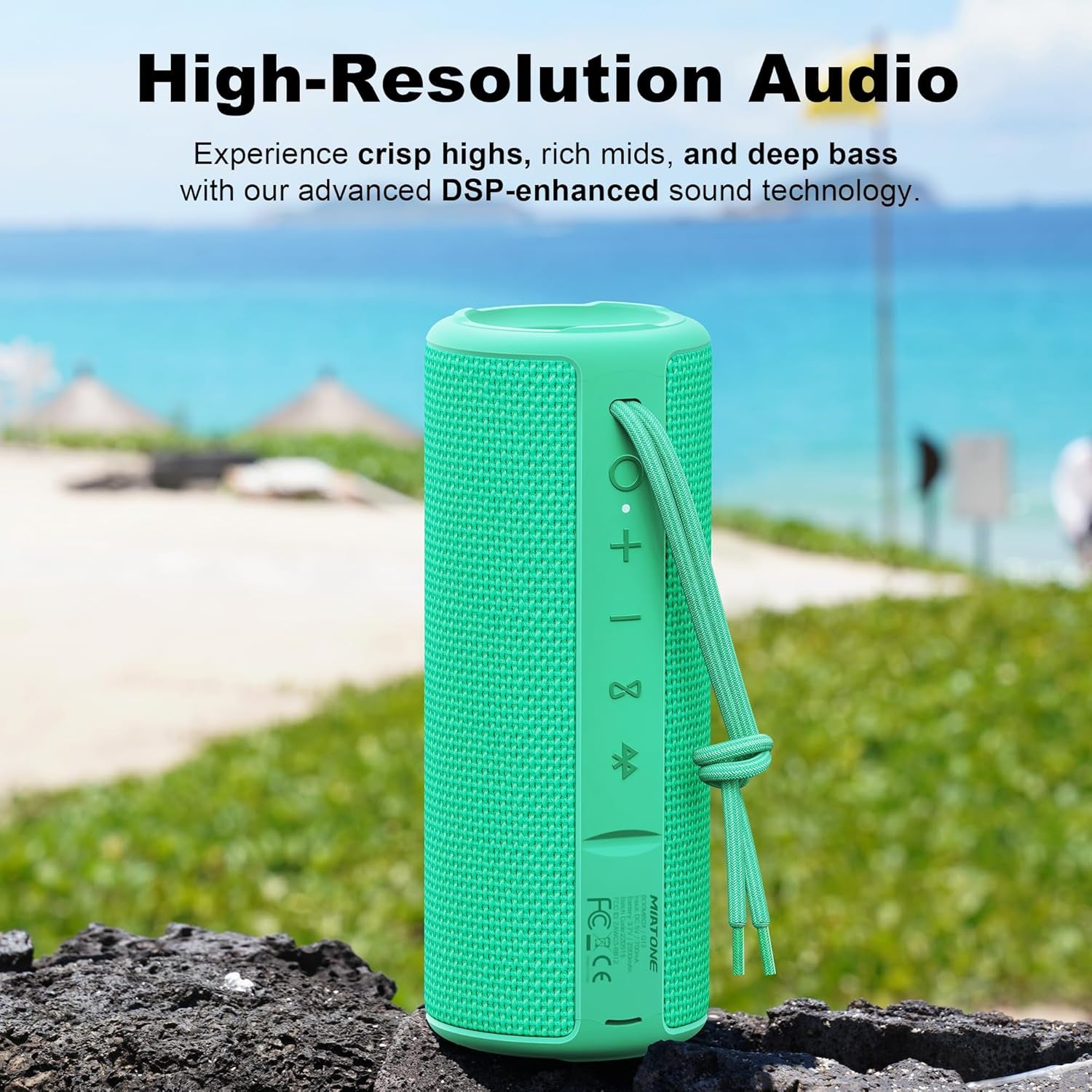 Outdoor Waterproof Portable Bluetooth Speaker Wireless - Green