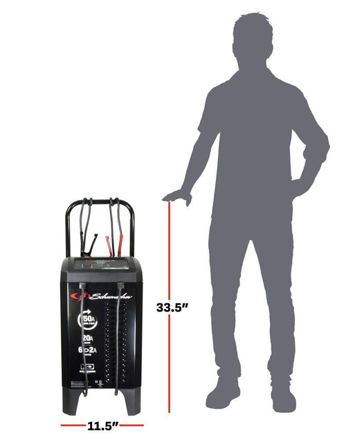 Load image into Gallery viewer, Automotive 12 Volt 150 Amp Fully Automatic Wheeled Battery Charger and Engine Starter with 20 Amp Boost
