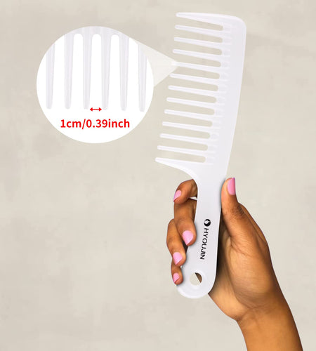 Wide Tooth Comb Detangling Hair Brush,Paddle Hair Comb,Care Handgrip Comb-Best Styling Comb for Long,Wet or Curly Reduce Hair Loss and Dandruff&Headache-Minimal Breakages