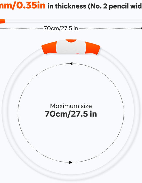 Load image into Gallery viewer, Light up Dog Collars - TPU Rechargeable LED Dog Collar, Glowing Puppy Collar, Flashing Dog Collar Lights for Night Walking (Orange)
