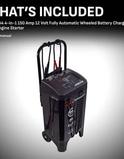 Load image into Gallery viewer, Automotive 12 Volt 150 Amp Fully Automatic Wheeled Battery Charger and Engine Starter with 20 Amp Boost
