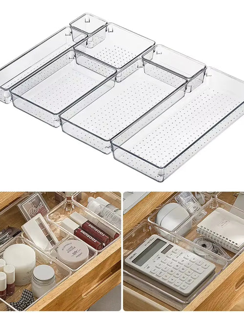 Load image into Gallery viewer, ClearNest Organizer – Transparent Anti-Scratch Drawer Storage Box for Cosmetics, Office &amp; Home
