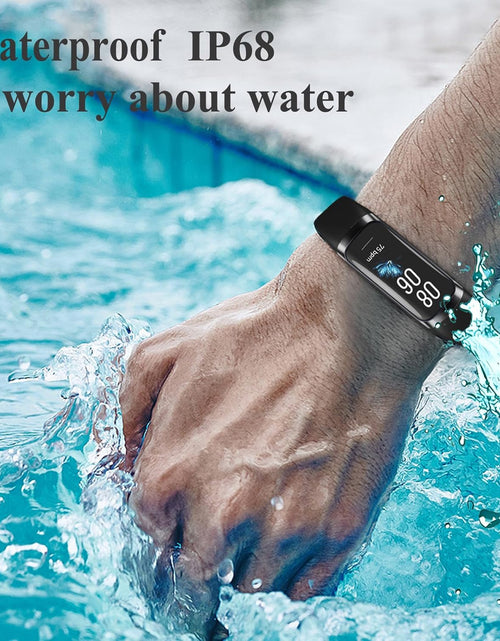 Load image into Gallery viewer, Keep Health Fitness Trackers for Women Men Amoled Step Counter Slim Thin 25 Sports Modes with Heart Rate Blood Pressure Monitor Alarm Stopwatch Timer Calories Burned IP68 Step Tracker Watch
