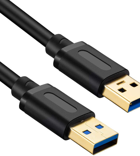 USB 3.0 a to a Male Cable 6Ft,Usb to USB Cable USB Male to Male Cable USB Cord with Gold-Plated Connector for Hard Drive Enclosures, DVD Player, Laptop Cooler (6Ft/1.8M)