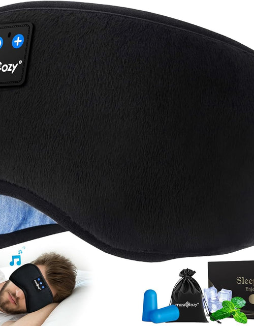 Load image into Gallery viewer, Sleep Headphones Bluetooth Headband Sleeping Headphones Eye Mask for Women Men Unisex, Wireless Music Mask Built-In Speakers Microphone Adjustable Strap for Side Sleepers Travel Office
