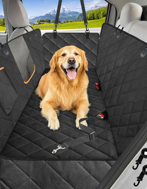 Load image into Gallery viewer, Dog Car Seat Cover for Back Seat,600D Heavy Duty Dog Hammock for Car with Side Flap,100% Waterproof Pet Backseat Cover, Anti-Scratch Nonslip Pet Seat Protector for Cars Trucks and SUV
