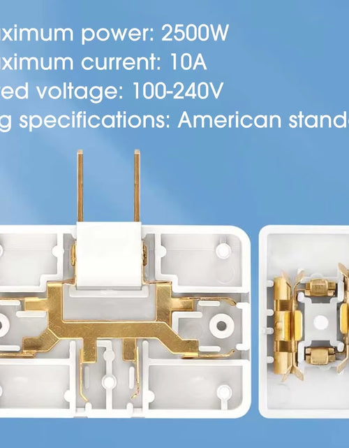 Load image into Gallery viewer, 3-Port Rotatable US Plug Adapter – Compact Power, Anywhere You Go
